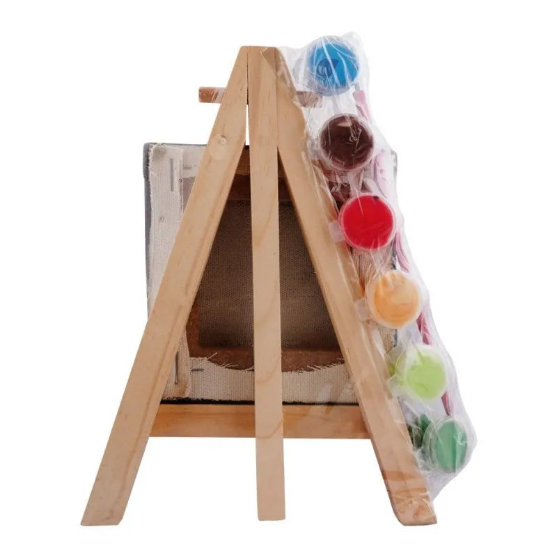 mr. art magic 100% pure cotton easel with canvas, small, black, 552 3922 image2