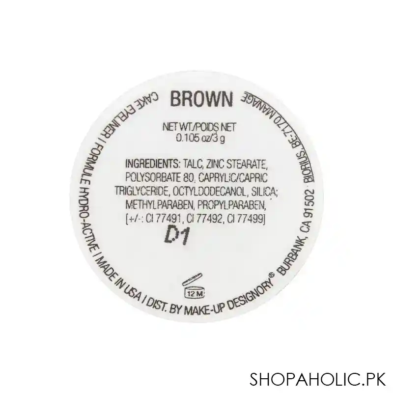 mud make up designory cake eyeliner refill, brown image4