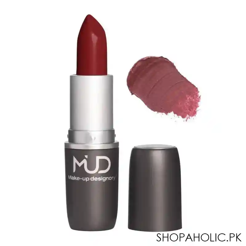 mud makeup designory satin lipstick, blackberry main image