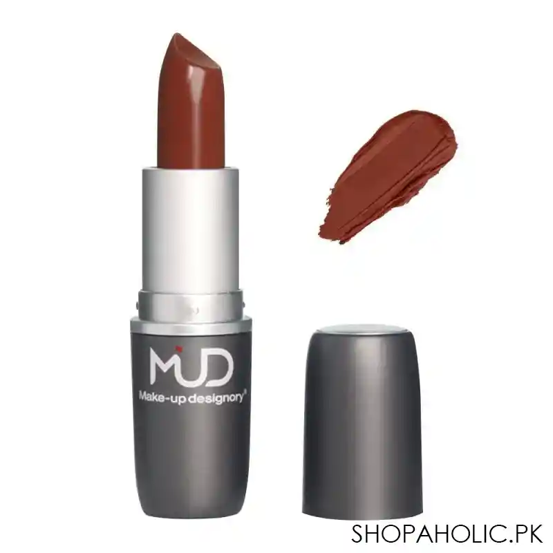 mud makeup designory satin lipstick, havana main image