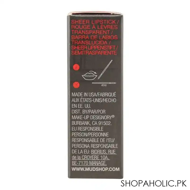 mud makeup designory sheer lipstick, just peachy image5