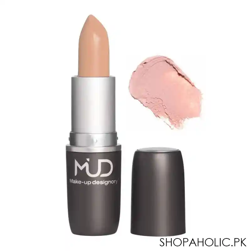 mud makeup designory sheer lipstick, sandy beach main image