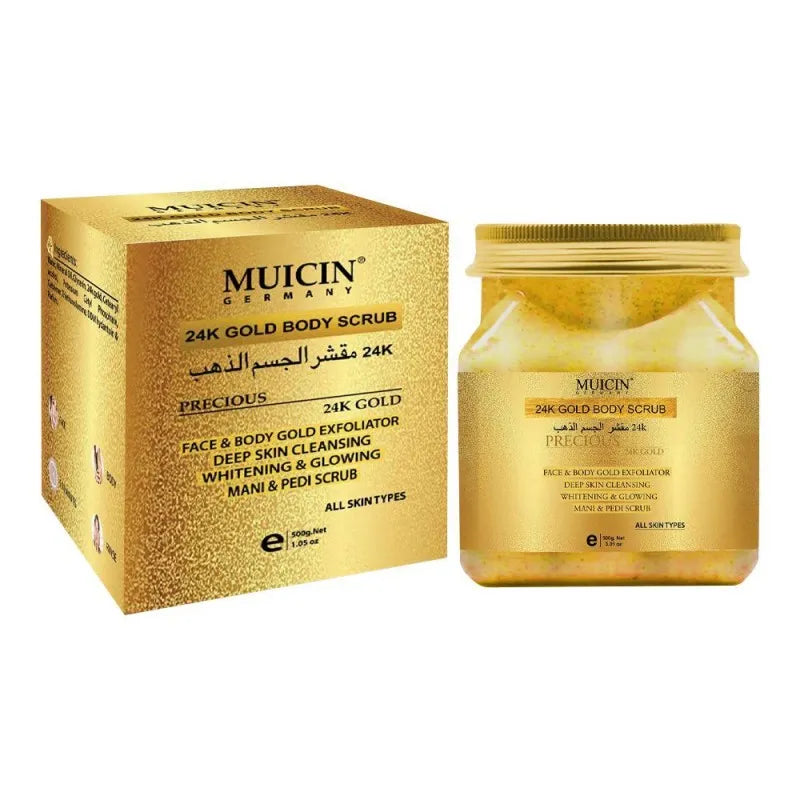 muicin 24k gold body scrub, for all skin types, 500g main image