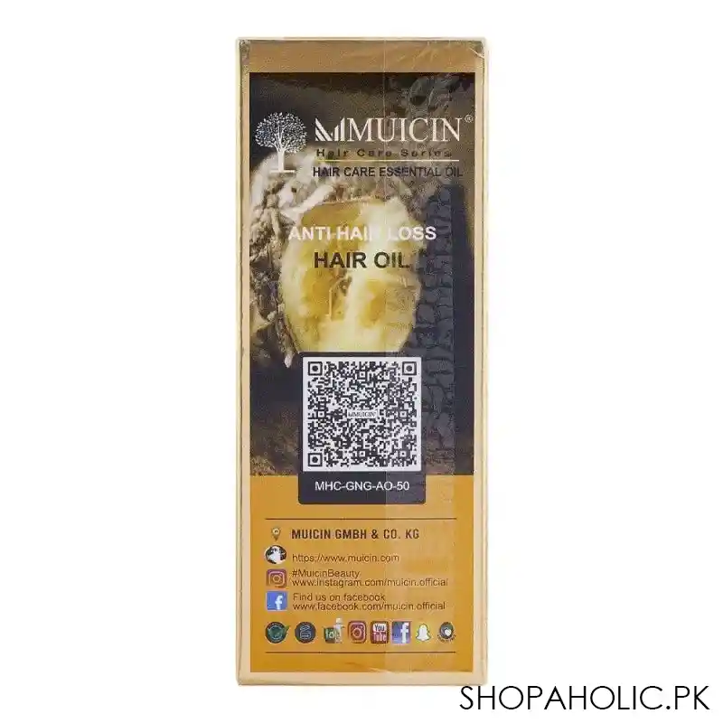 muicin ginger 0% sulfate free anti hair loss hair oil, 50ml image3