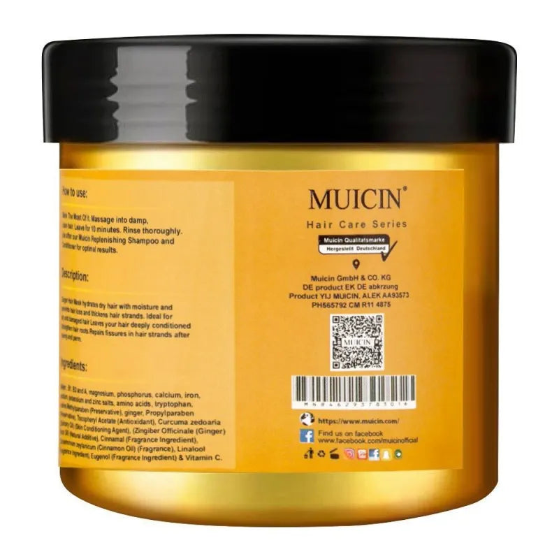 muicin ginger oil keratin treatment anti hair fall hair mask 500ml image2