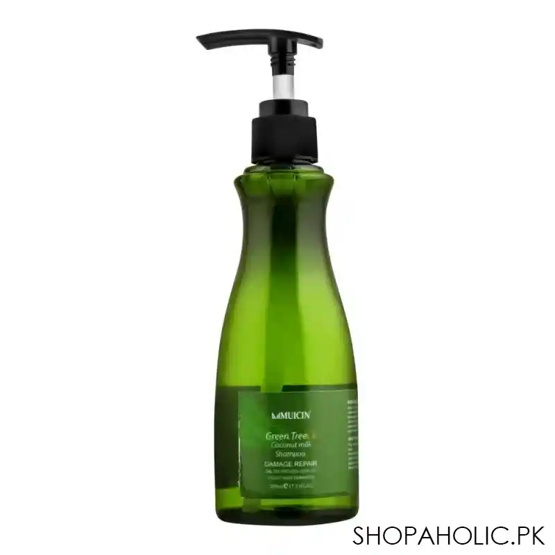 muicin green tree oil coconut milk damage repair shampoo, fight hair damage, 300ml main image