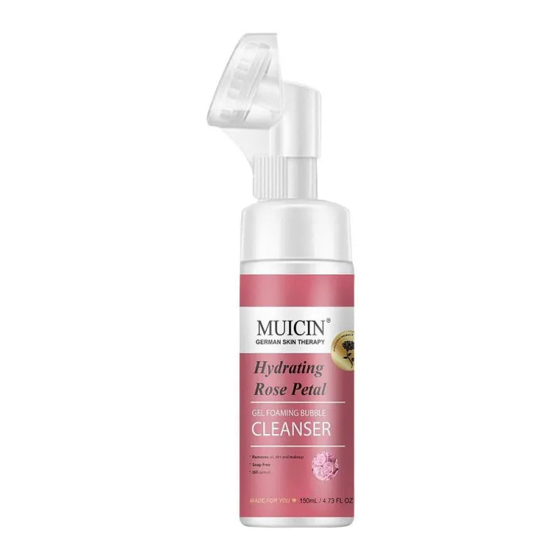 muicin hydrating rose petal gel foaming bubble cleanser, 150ml main image