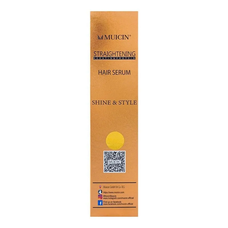 muicin shine & style straightening keratin & protein hair serum, 50ml image2