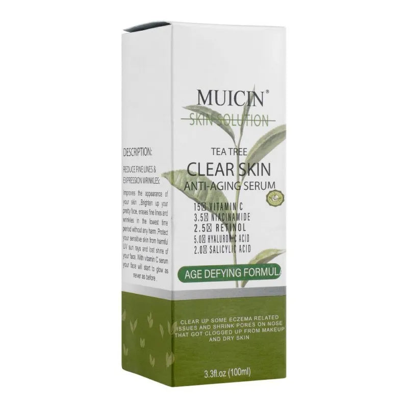 muicin tea tree clear skin anti aging serum, 100ml main image