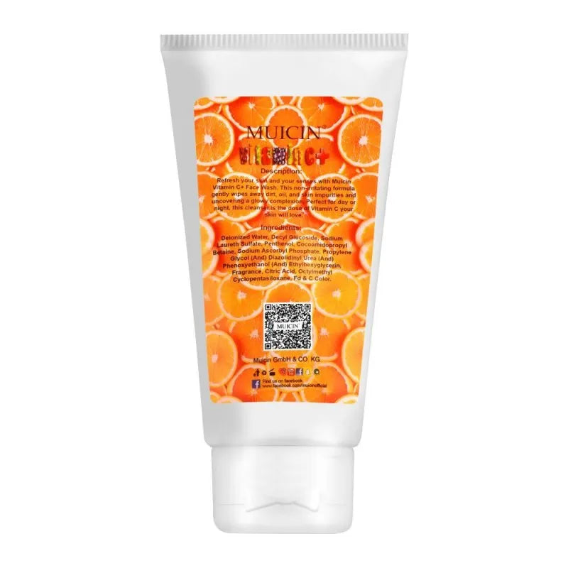 muicin vitamin c+ dull, tired & grumpy skin face wash, 150g image2