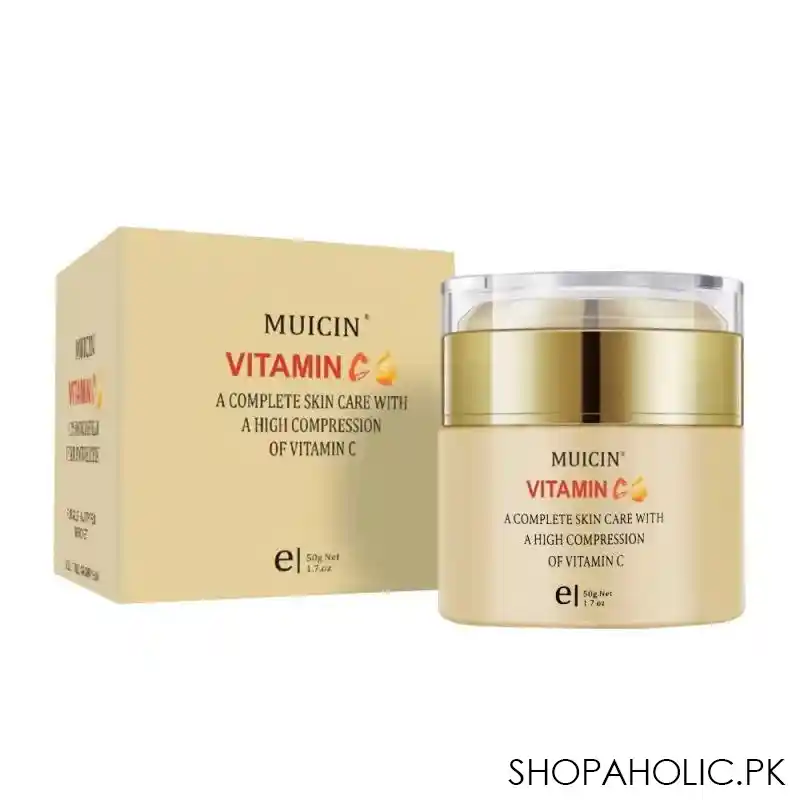 muicin vitamin c glow boosting waterproof whitening cc moisturizer cream, 50g main image