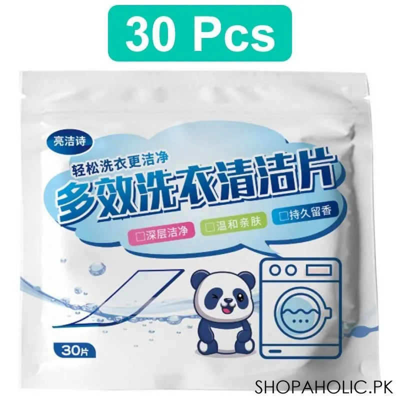 multi effect laundry detergent washing paper sheets   30 pcs image2