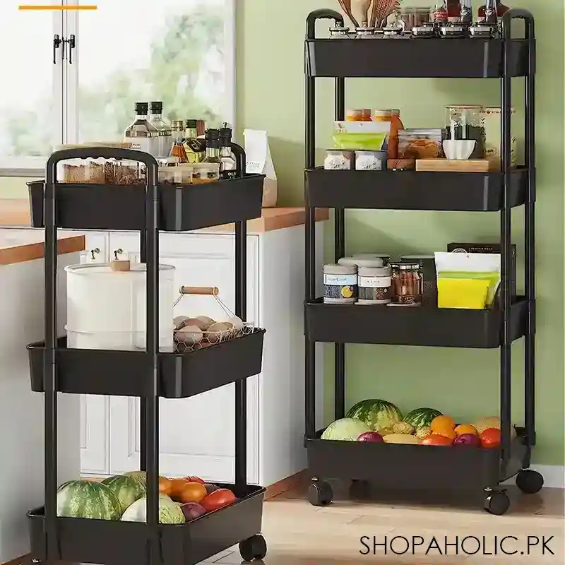 multi layer kitchen trolley metal rolling cart main image