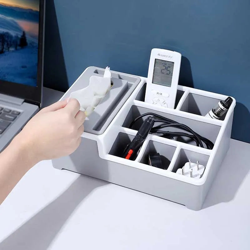 multifunctional tissue box with storage box for home and office main image