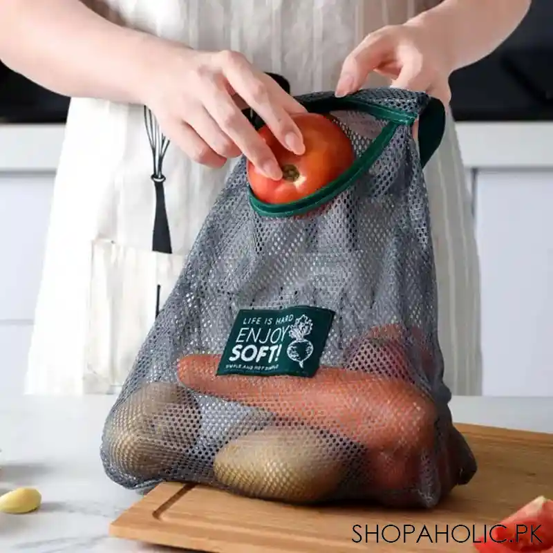 multipurpose hanging vegetable and fruit storage net bag organizer for kitchen main image