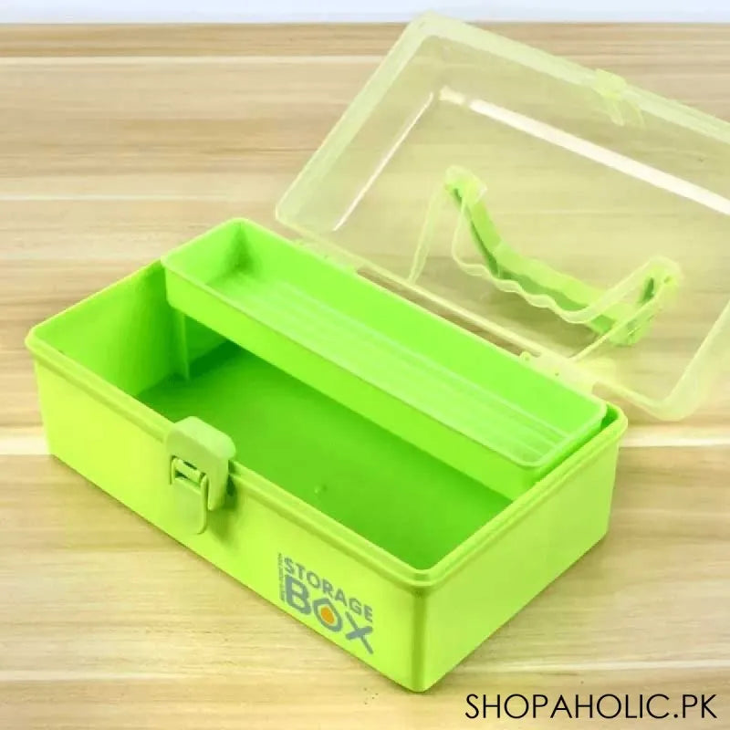 multipurpose medicine storage box with removable tray image2