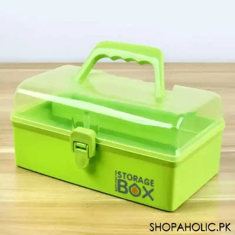 multipurpose medicine storage box with removable tray main image