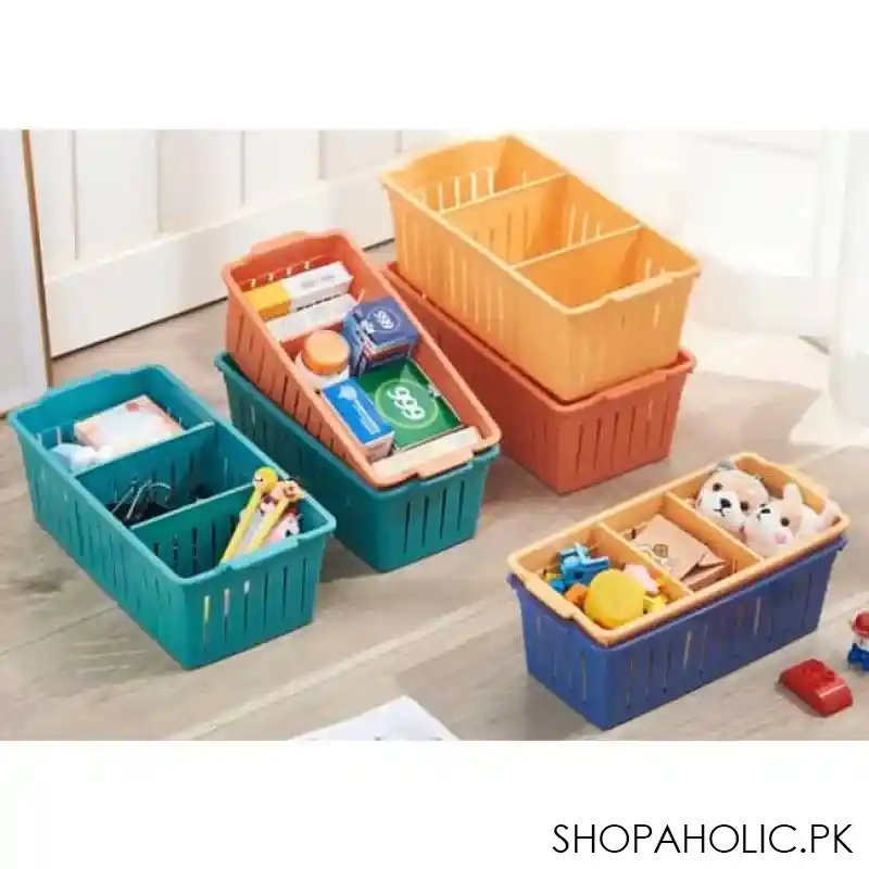 multipurpose plastic divider basket   small main image