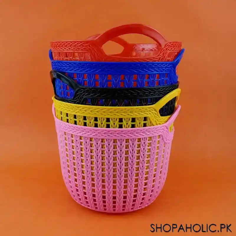 multipurpose plastic storage basket   round image2