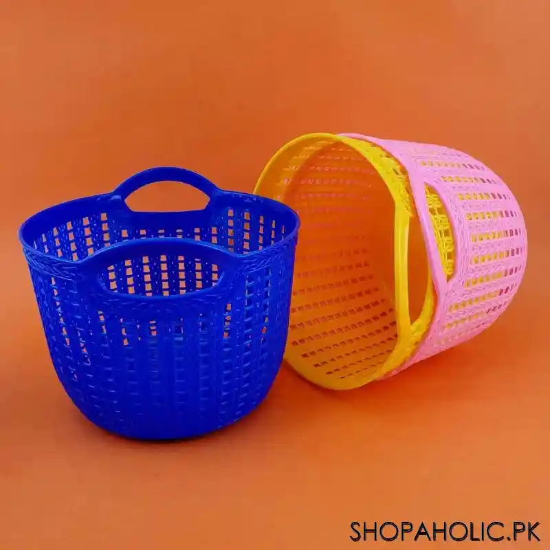 multipurpose plastic storage basket   round image4