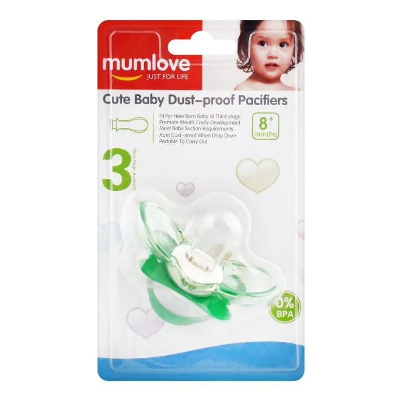 mum love baby dust proof pacifiers, green, p6115 main image