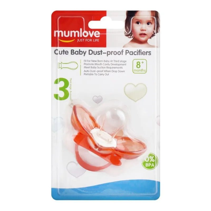 mum love baby dust proof pacifiers, red, p6115 main image