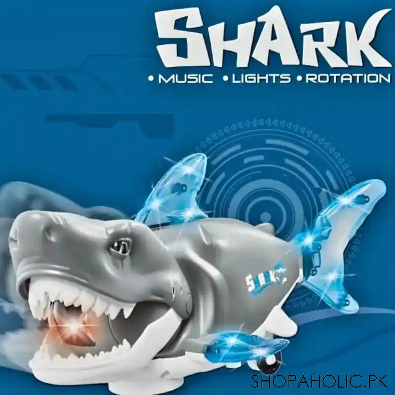 musical shark toy with light and music main image