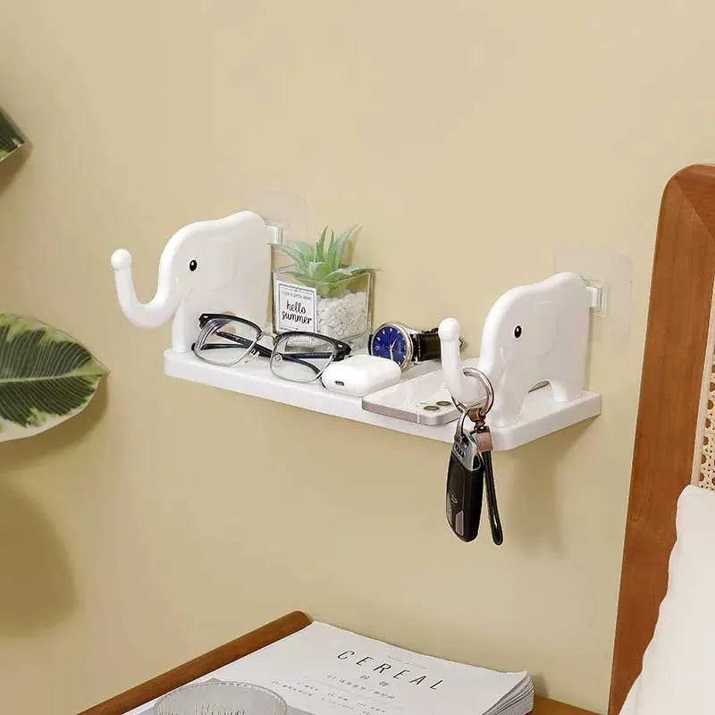 my elephant buddy wall hanging storage shelf for kitchen and bathroom image2