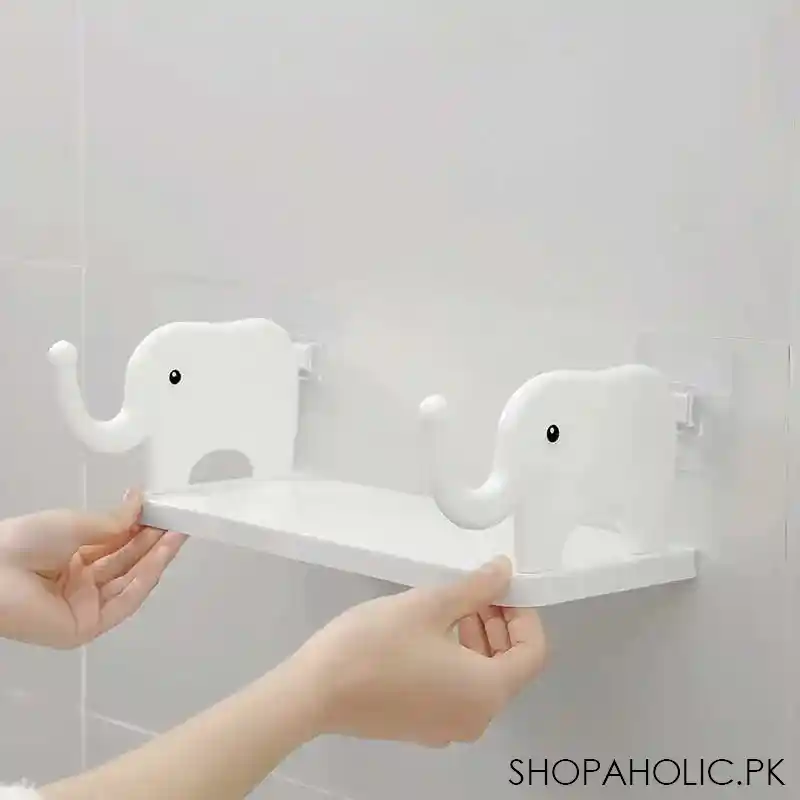 my elephant buddy wall hanging storage shelf for kitchen and bathroom image3