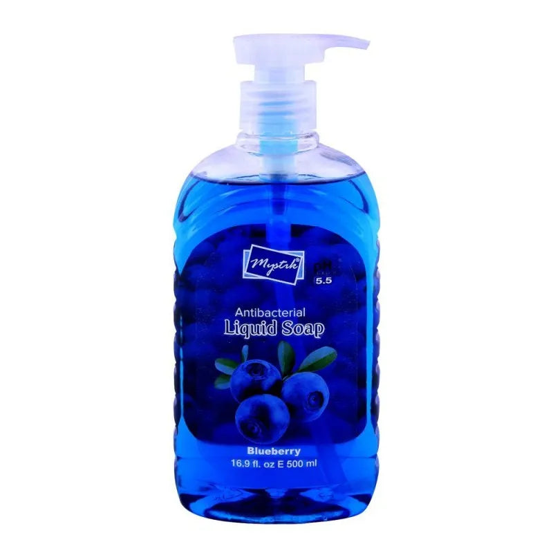 mystik blueberry anti bacterial liquid soap 500ml main image