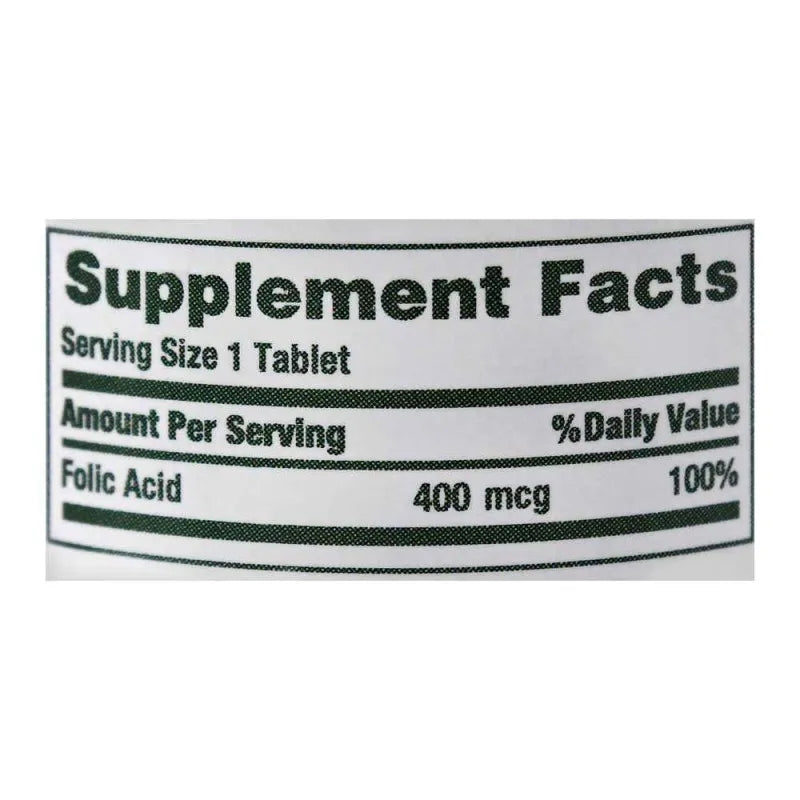 nature's bounty folic acid, 400mcg, 250 tablets, vitamin supplement image3