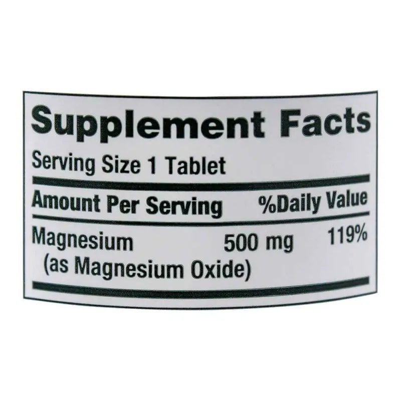 nature's bounty magnesium, 500mg, 100 coated tablets, mineral supplement image3