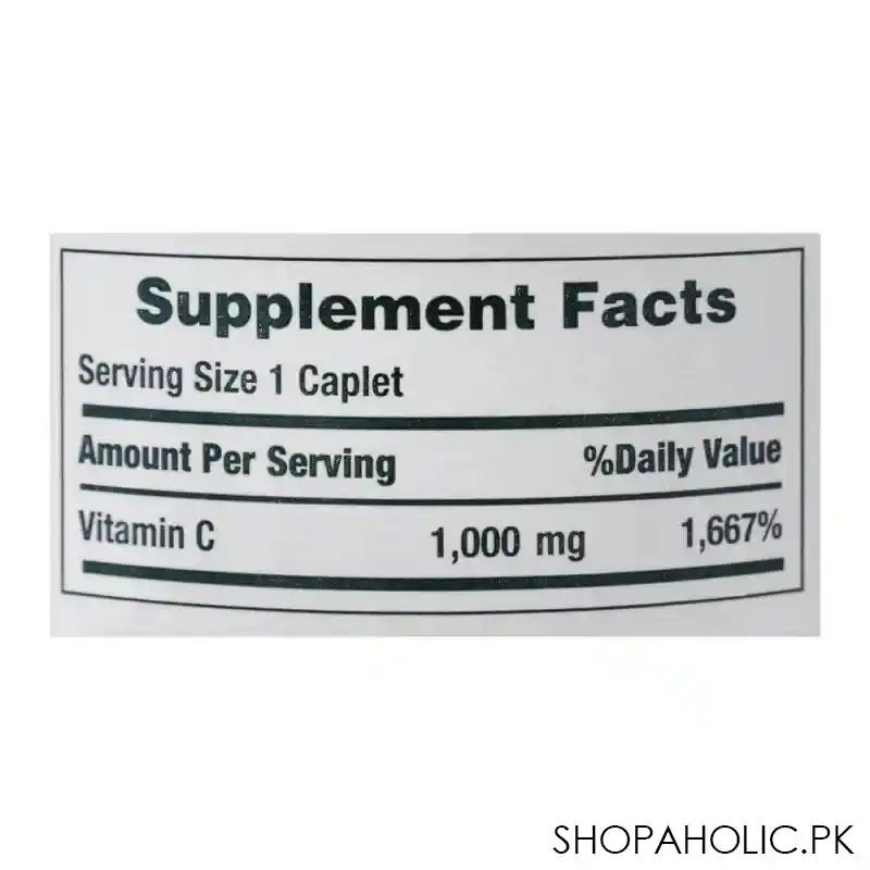 nature's bounty vitamin c 1000mg, 100 caplets, vitamin supplement image3