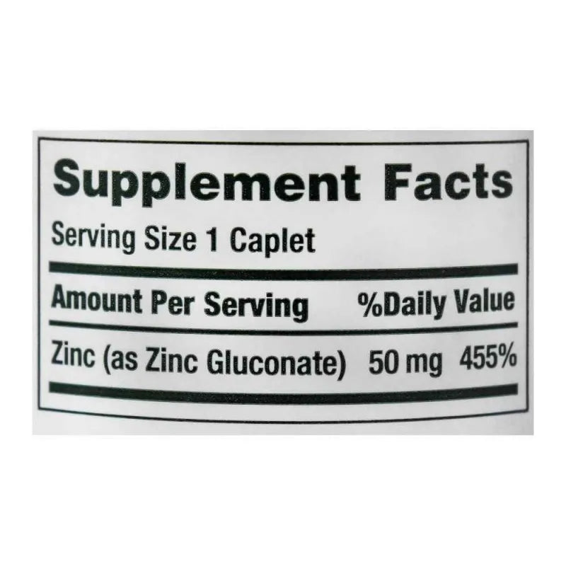 nature's bounty zinc 50mg, 100 caplets, dietary supplement image3