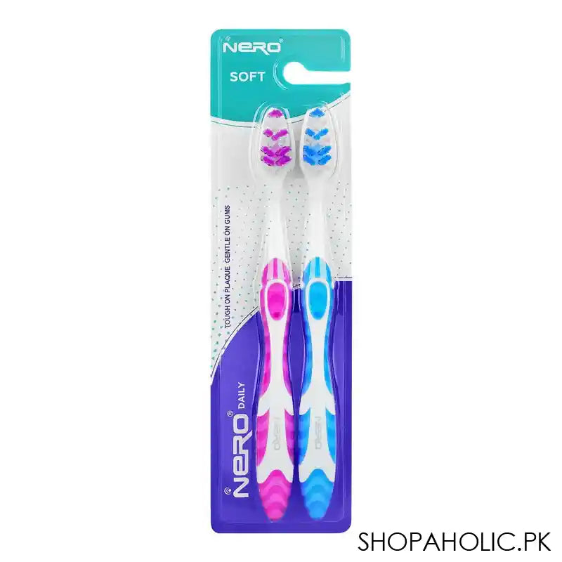 Nero Daily Soft Toothbrush, Twin Pack, K-407 - Main Image