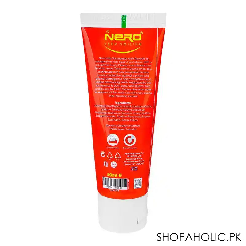 Nero Math Genius Fruity Kids Toothpaste, 50ml - Image 3