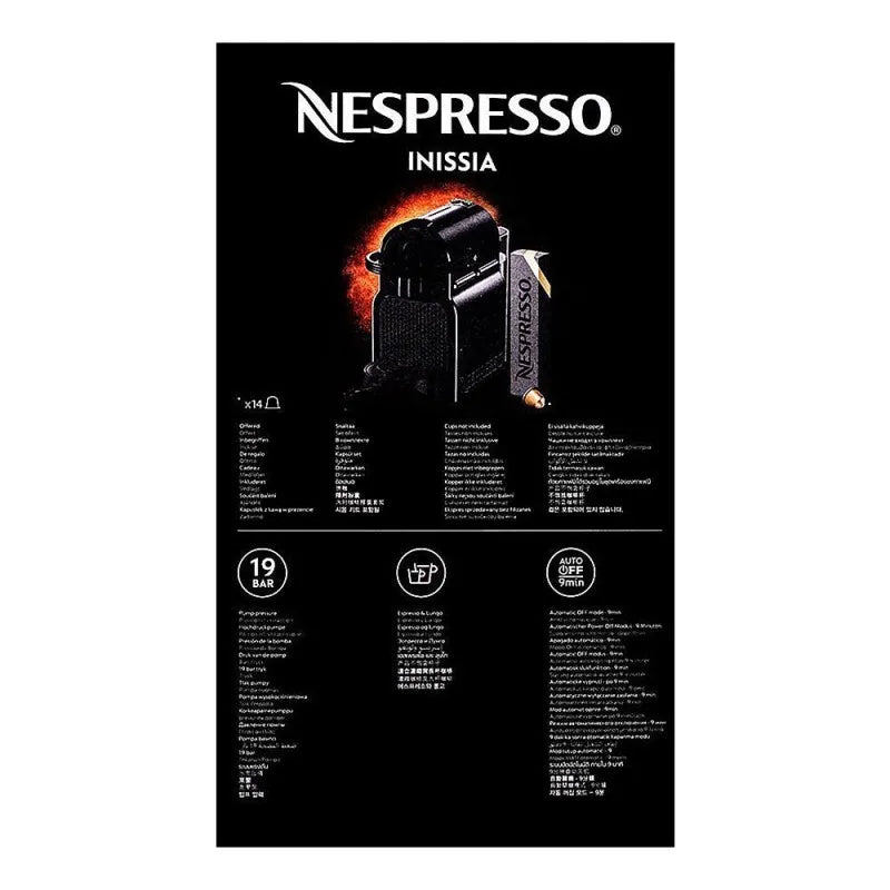 nespresso inissia machine, nn d40 me bk ne image3