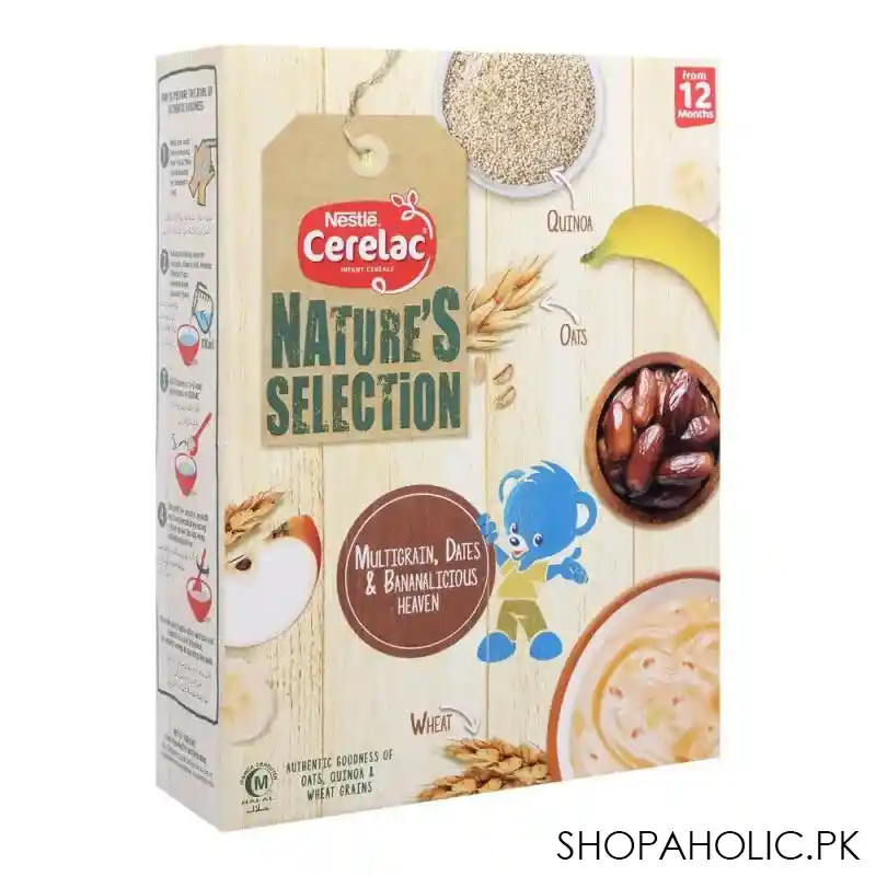 nestle cerelac nature's selection cereal, multigrain, dates & bananalicious, 350g main image