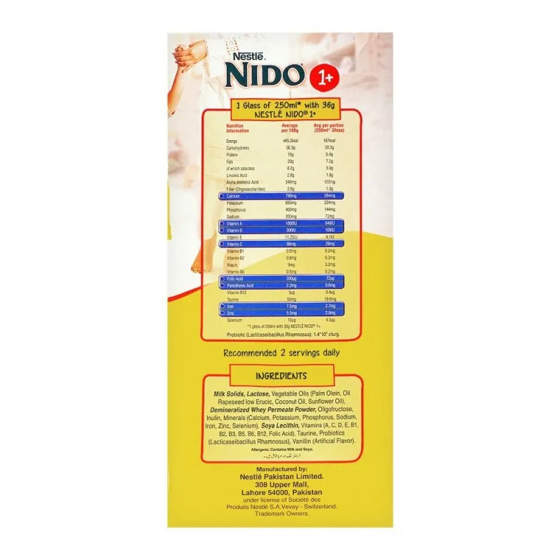 nestle nido 1+ growing up formula, 900g image3