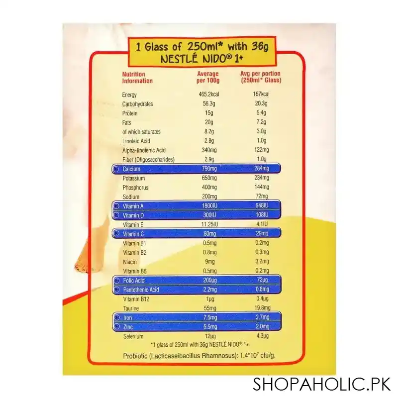 nestle nido 1+ growing up formula, 900g image5