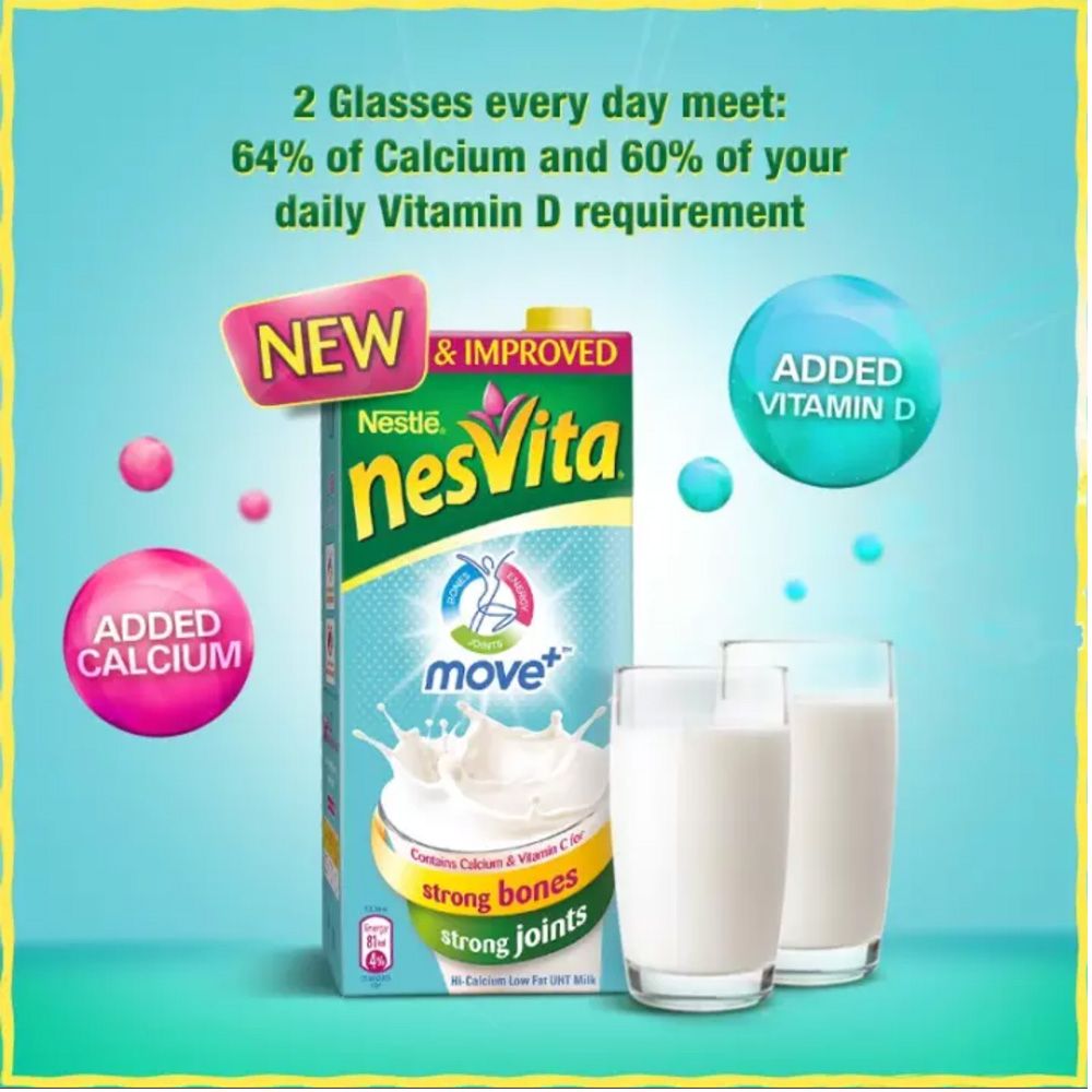 Nestle Nesvita Low Fat Milk, 200ml, 24 Piece Carton - Image 2