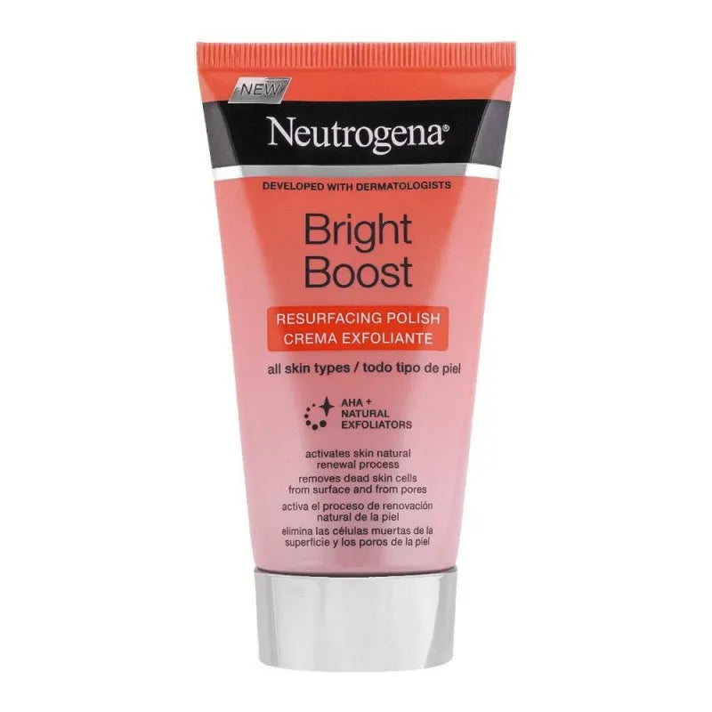 neutrogena bright boost resurfacing polish for all skin types, 75ml main image