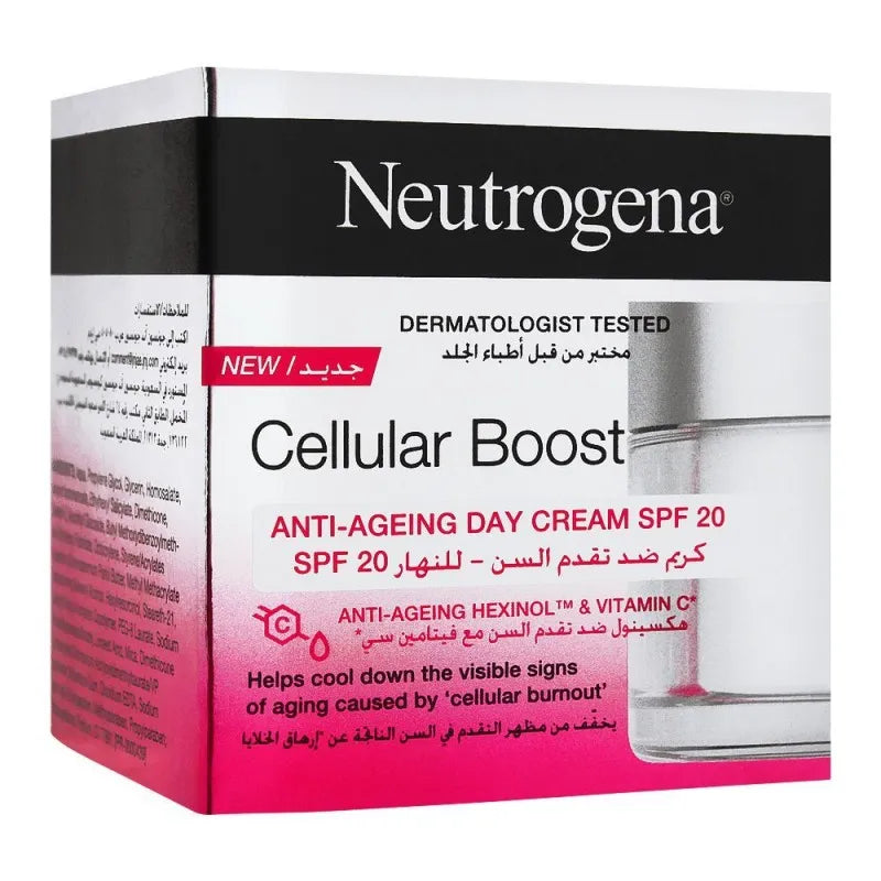 neutrogena cellular boost anti ageing day cream, spf 20, 50ml main image