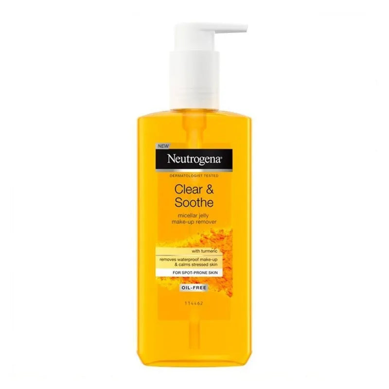 neutrogena clear & soothe micellar jelly make up remover, oil free, 200ml main image