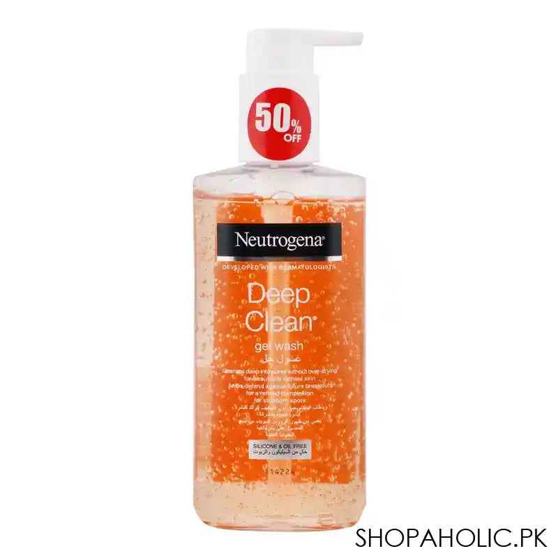 Neutrogena Deep Clean Gel Face Wash, Silicone & Oil Free, 200ml - Main Image