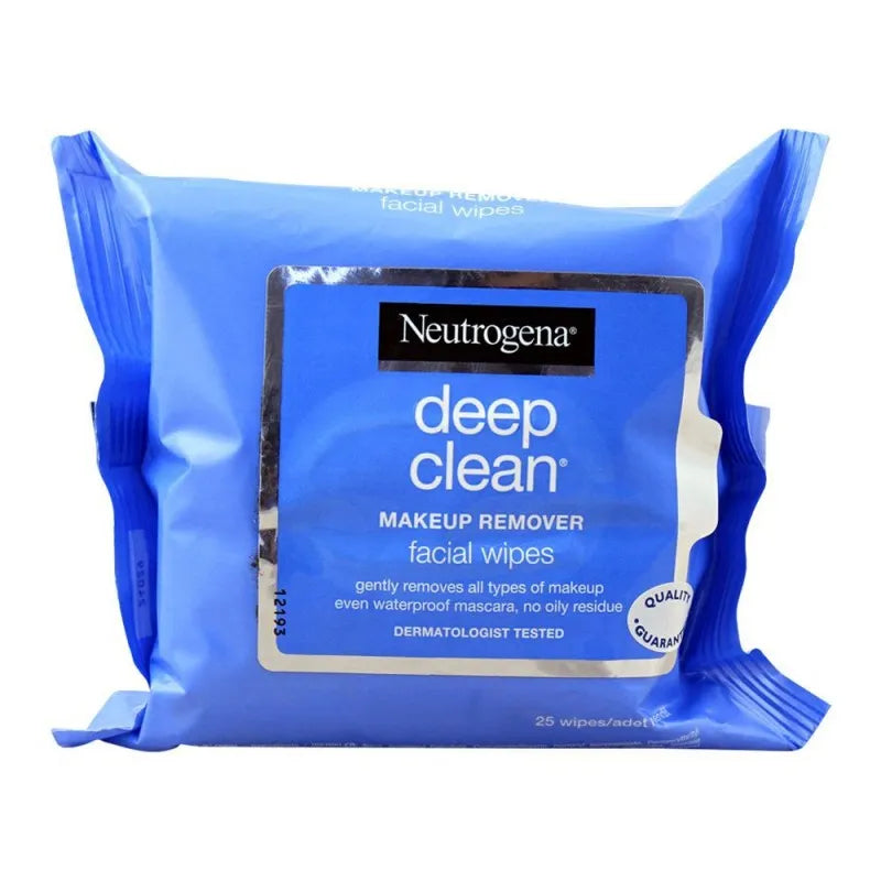 neutrogena deep clean make up remover facial wipes, 25 wipes image2