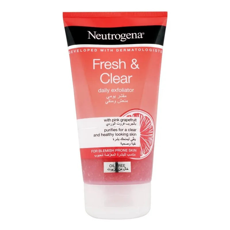 neutrogena fresh & clear with pink grapefruit daily scrub, for blemish prone skin, 150ml image2