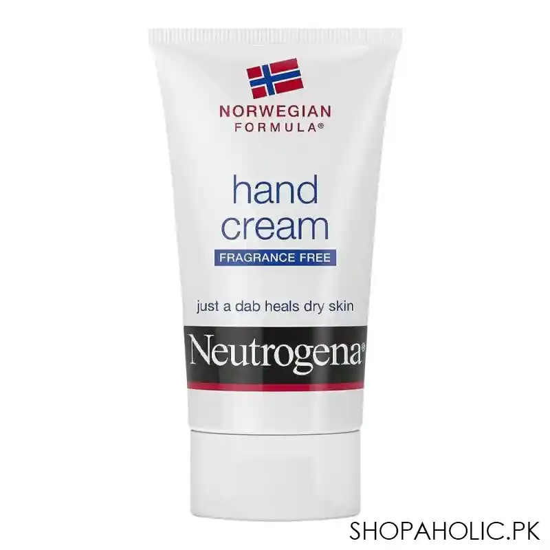 neutrogena glycerin rich fragrance free hand cream, heals dry skin, 56g main image