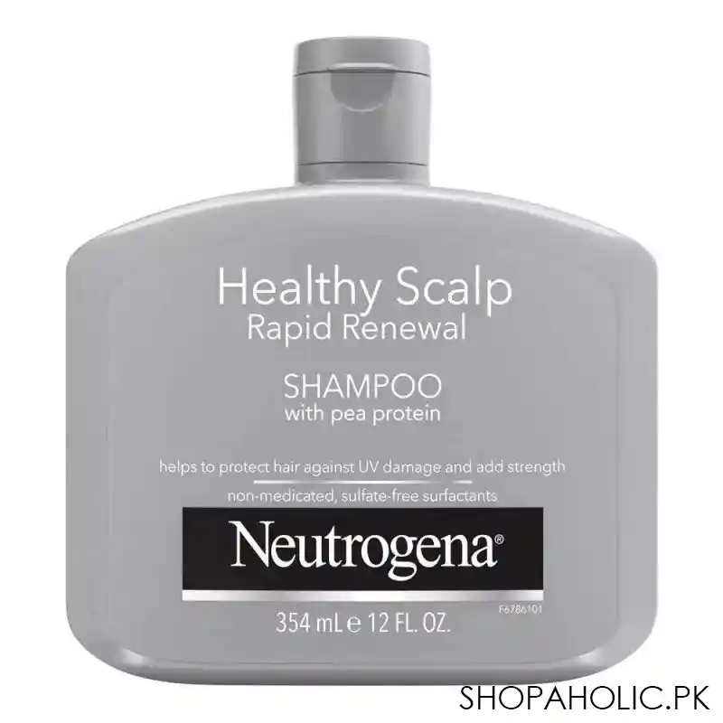 neutrogena healthy scalp rapid renewal pea protein shampoo, 354ml main image