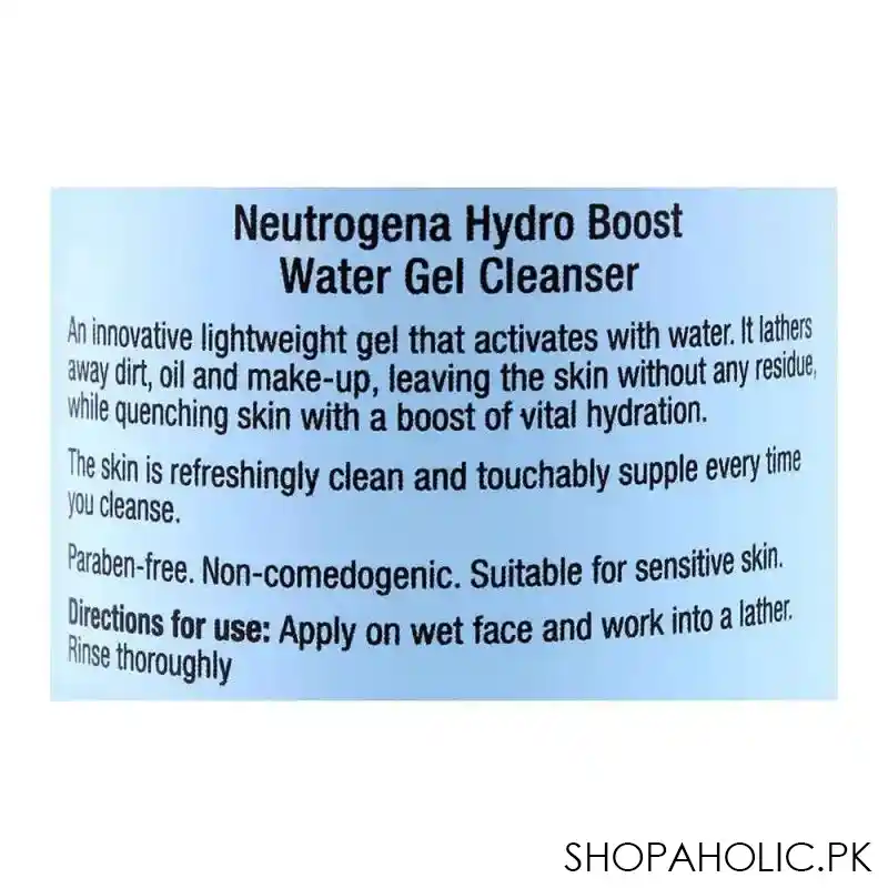 neutrogena hydro boost cleanser water gel, 200ml image4